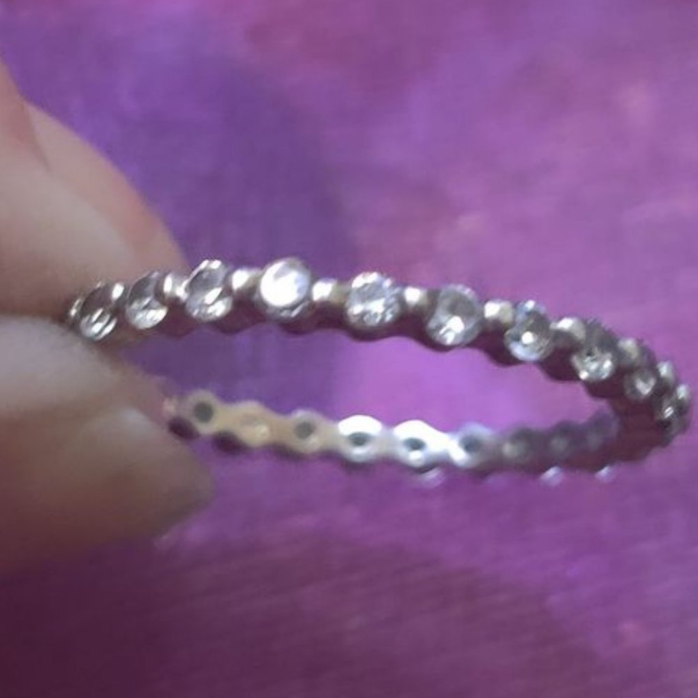 925  STERLING SILVER CZ  ETERNITY RING